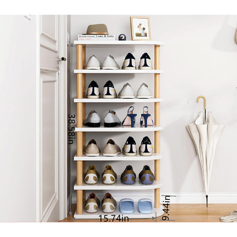 Wooden ladder shoe online rack